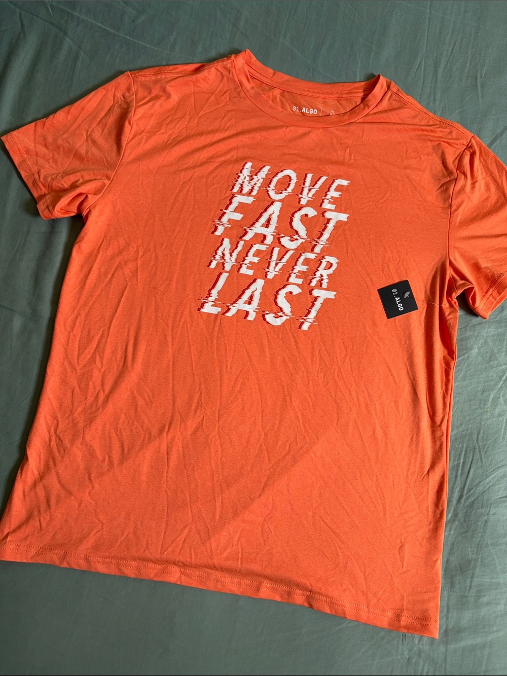 Ol Algo Kids' Orange Short-Sleeve Graphic Tee - Move Fast Never Last